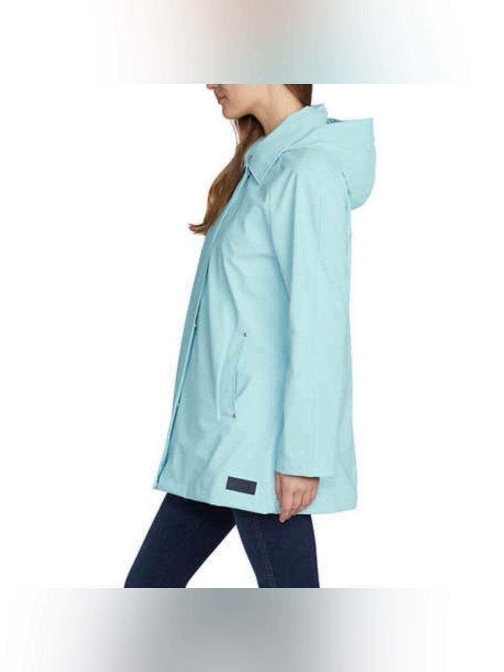 NWT Pendleton Rain Jacket in Light Blue with Plaid Lining Size Small - Picture 3 of 6